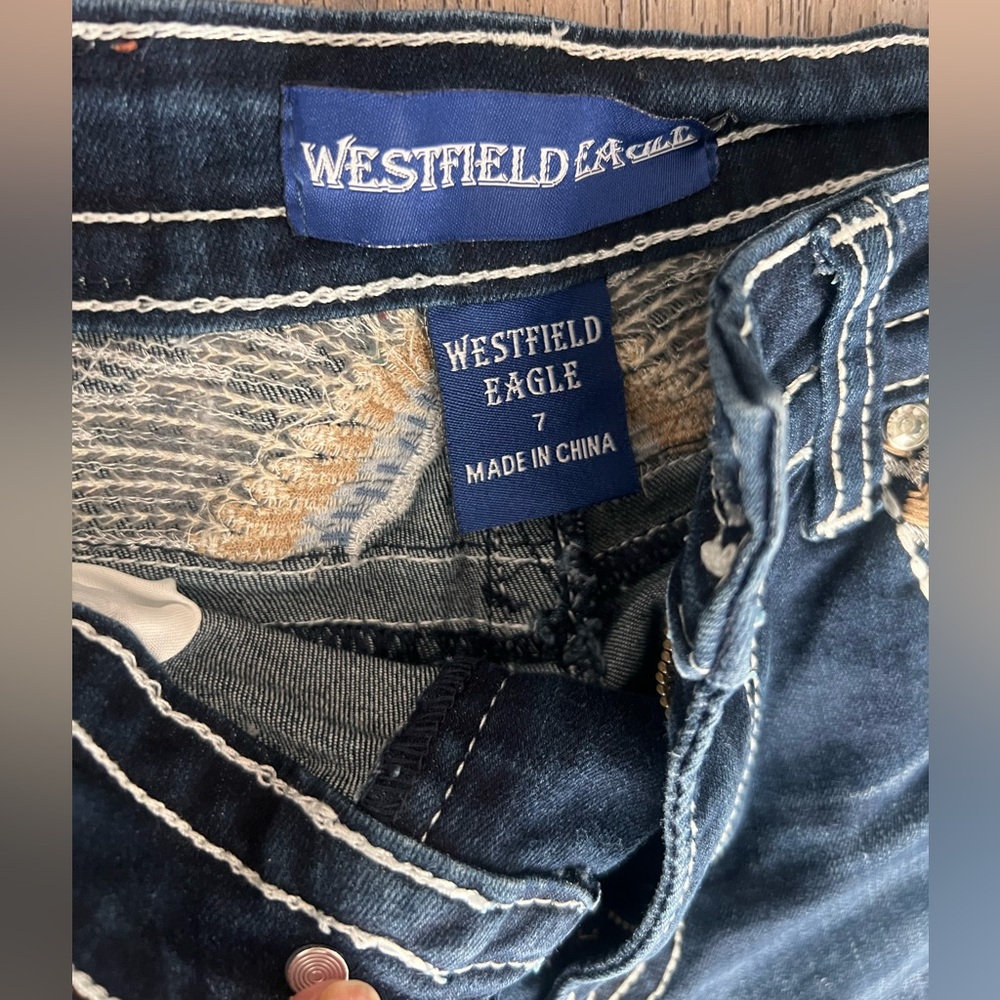 Dark Blue Women's Bootcut Jeans - Brand Unspecified - Picture 6 of 7